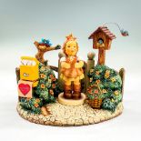 2pc Goebel Hummel Loving Wishes Figurine and Display