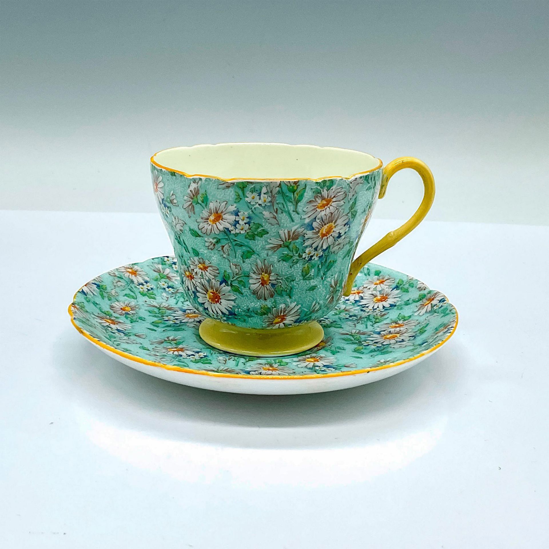 2pc Shelley China Teacup and Saucer, Marguerite