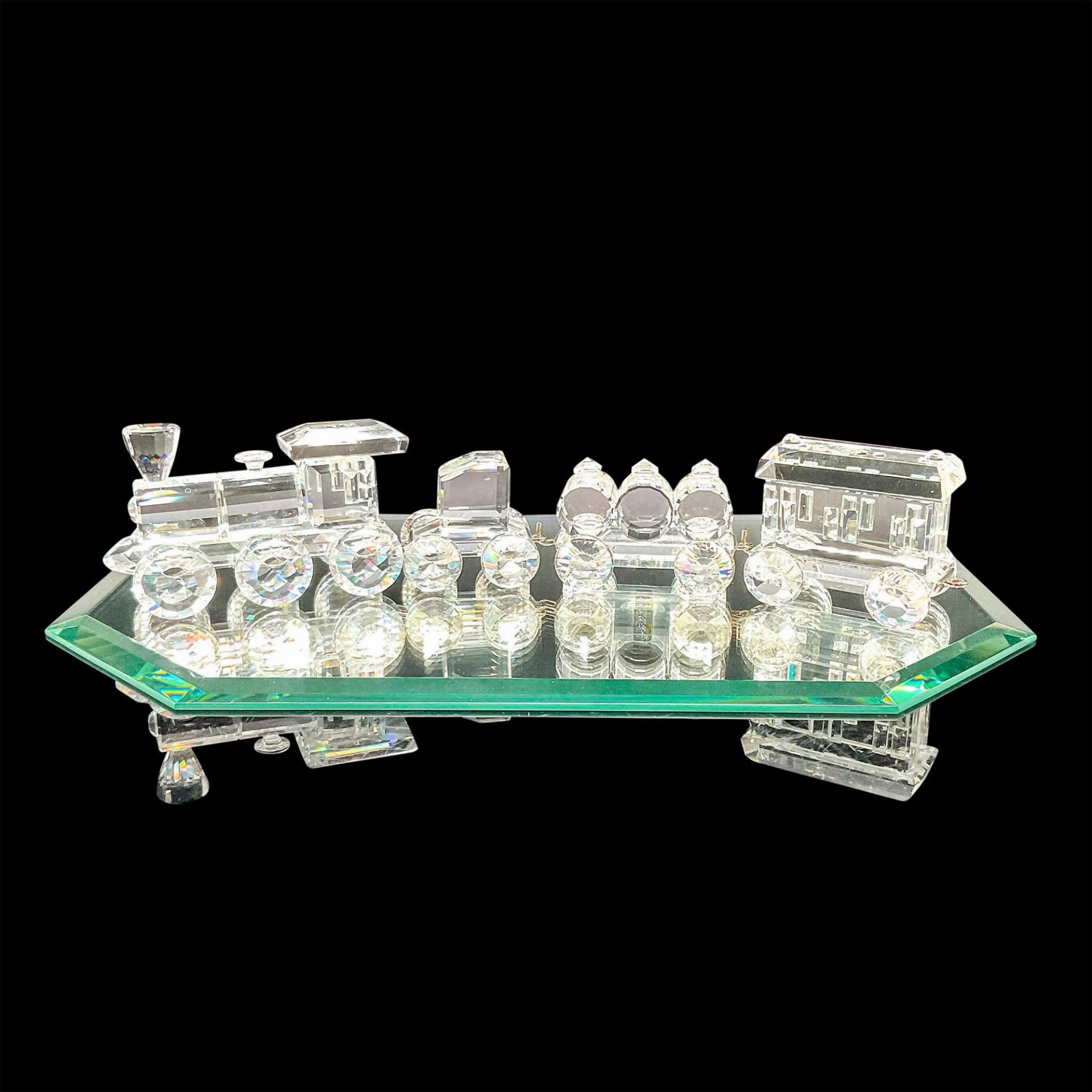 4pc Swarovski Crystal Train Set with Base