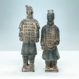 2pc Small Chinese Terracotta Soldier Figurines