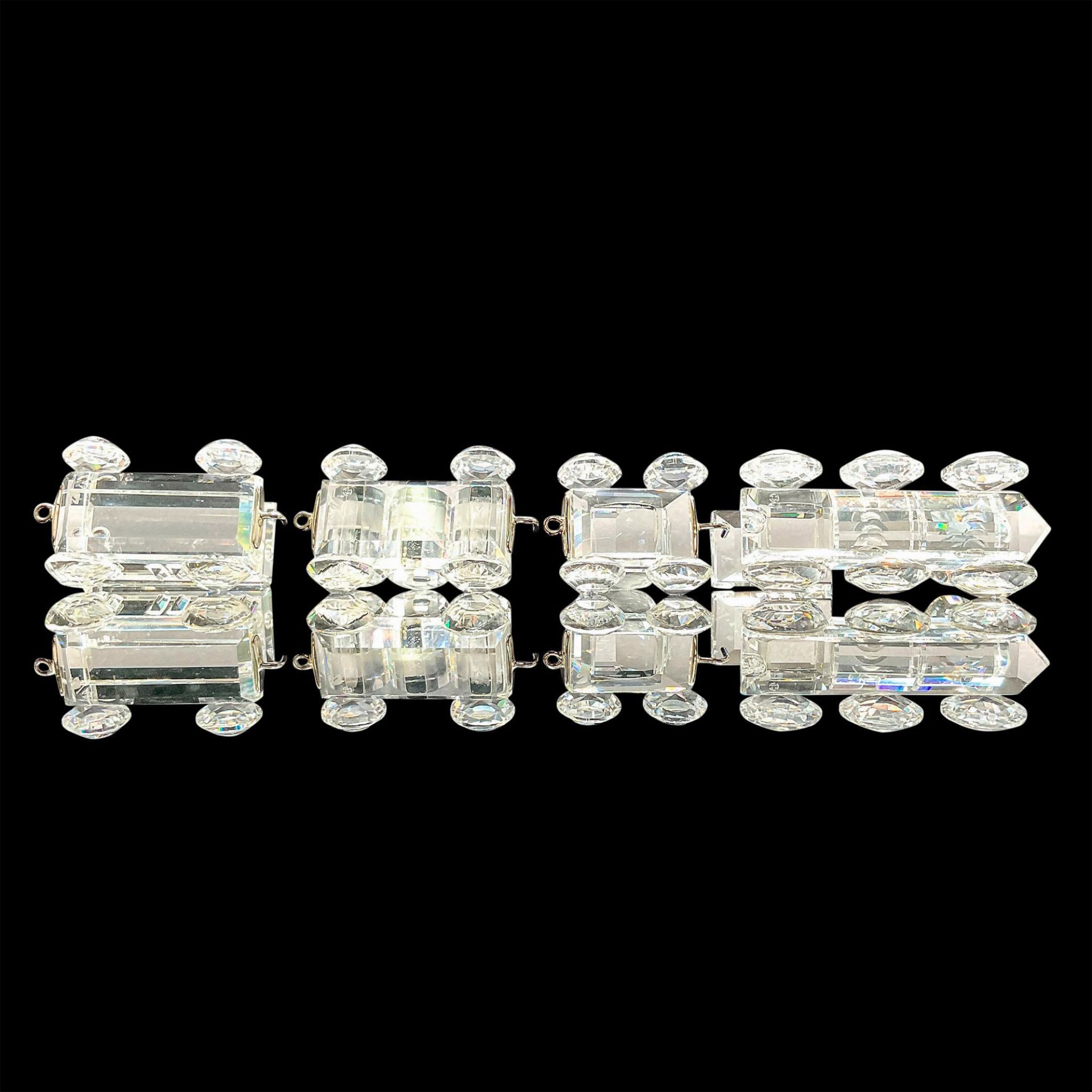 4pc Swarovski Crystal Train Set with Base - Bild 3 aus 3