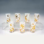 7 Federal Glass Co MCM 22K Gold African Tribal Dance Glasses