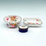 3pc Royal Crown Derby Porcelain Trinket Dishes & Box