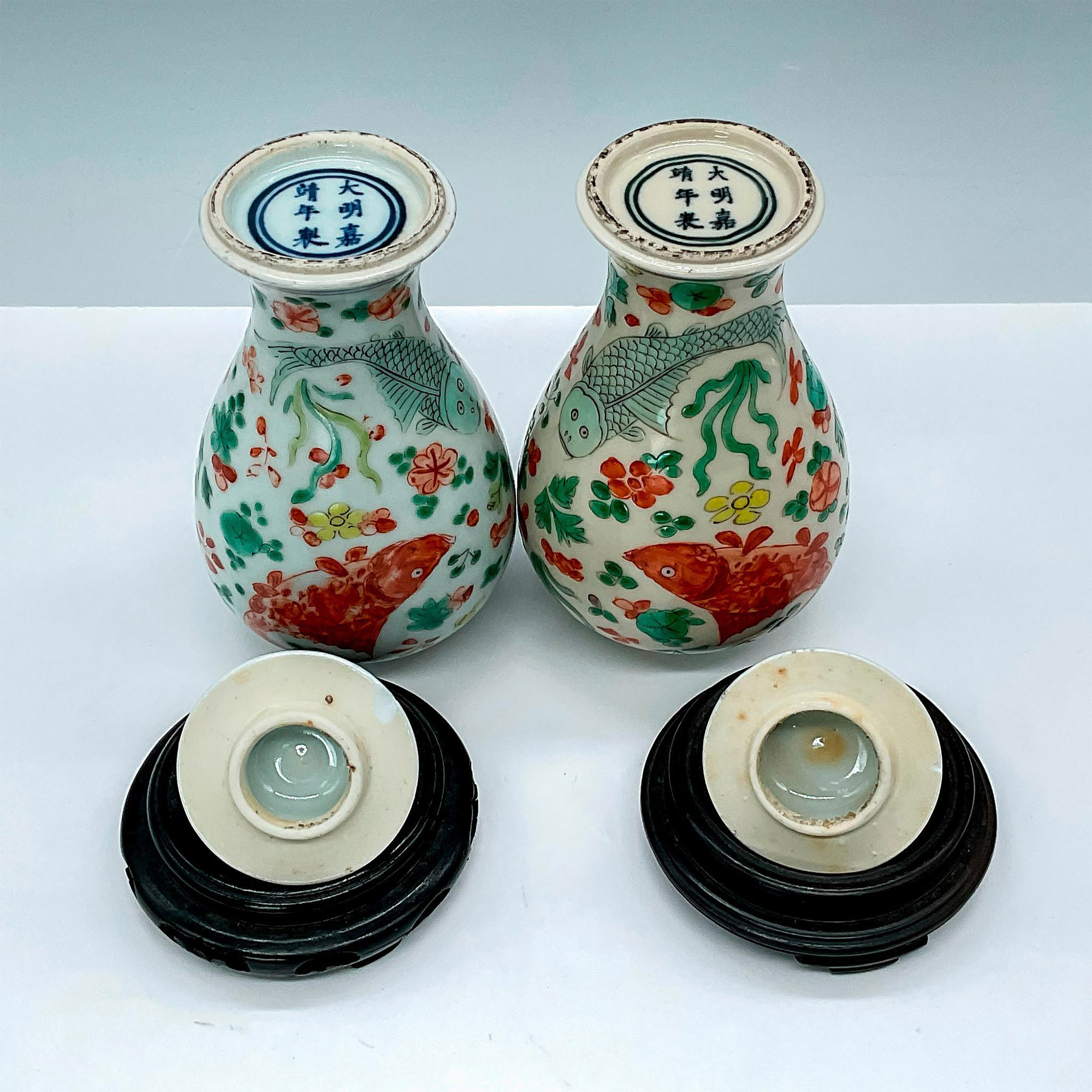 Pair of Chinese Porcelain Multi-Colored Tea Caddies - Image 3 of 3