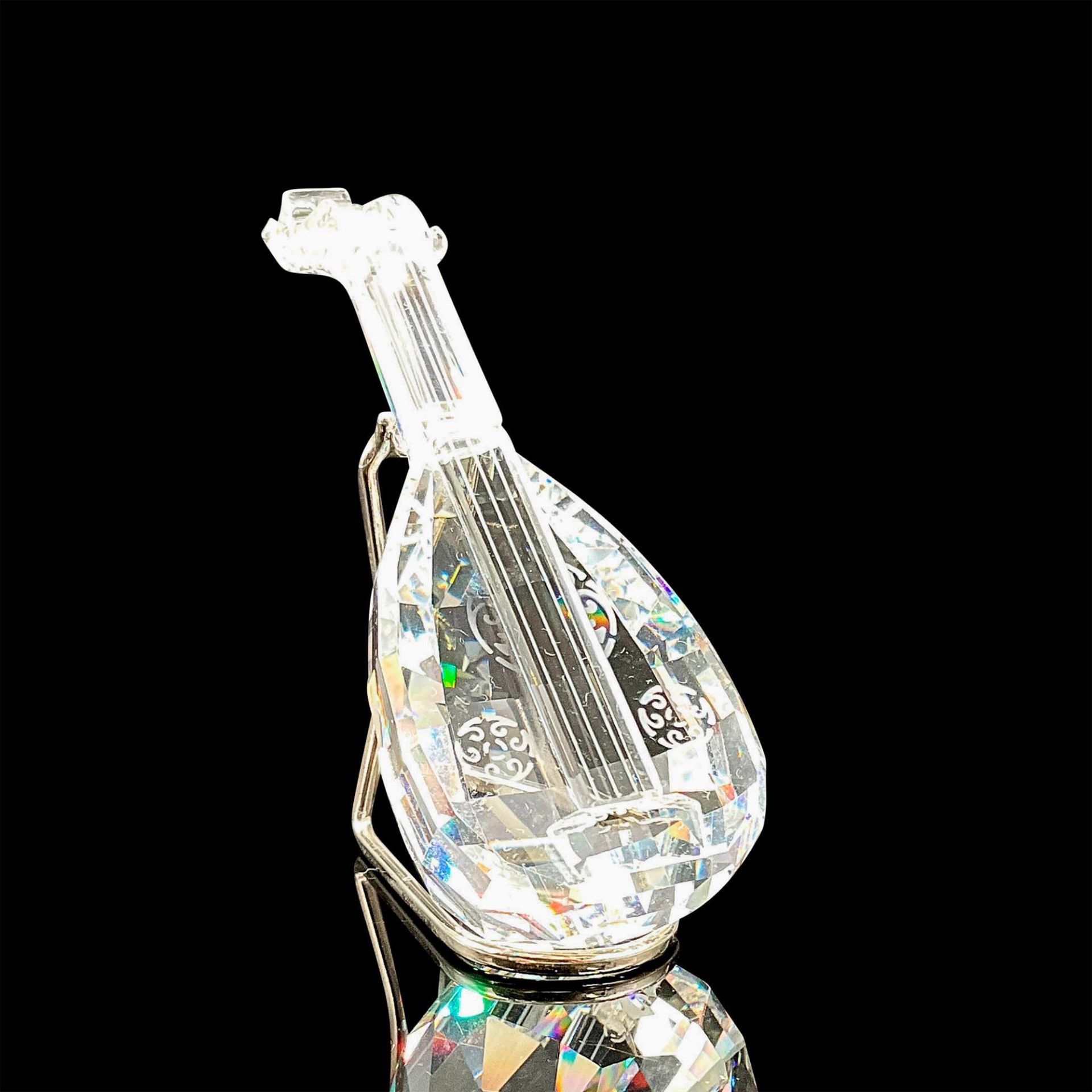 Swarovski Silver Crystal Figurine, Mandolin