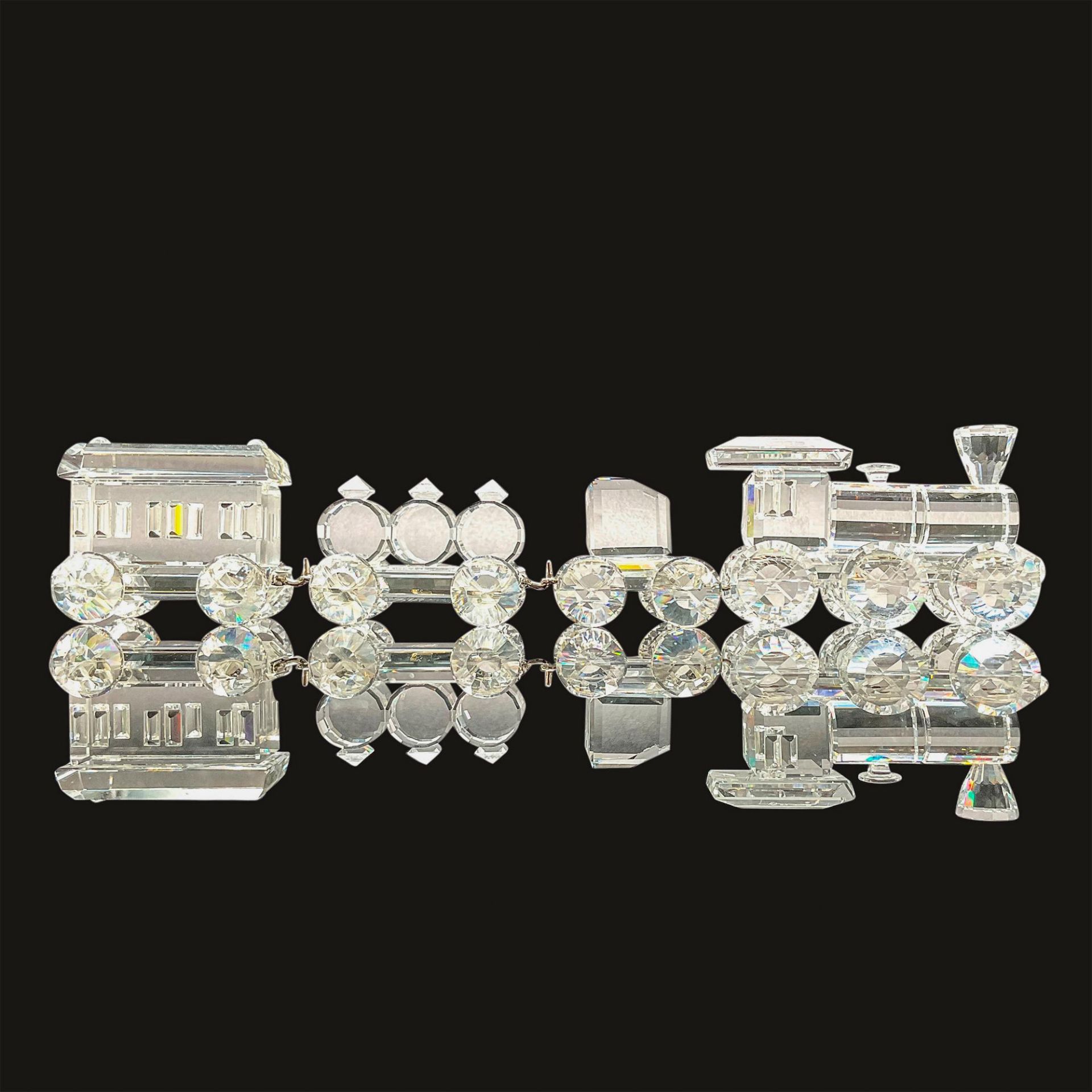 4pc Swarovski Crystal Train Set with Base - Bild 2 aus 3