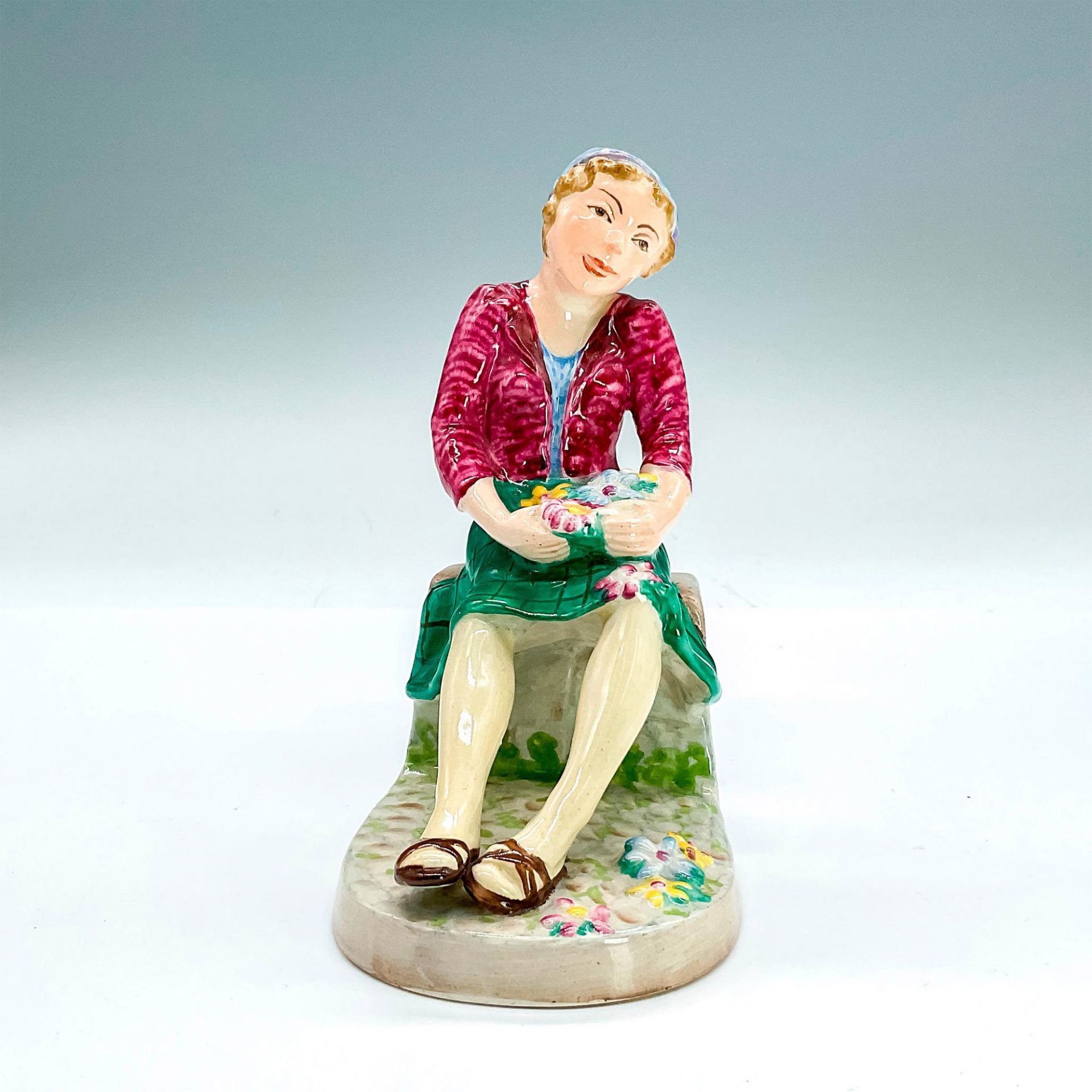 Wedgwood Figurine, Lady With Flowers