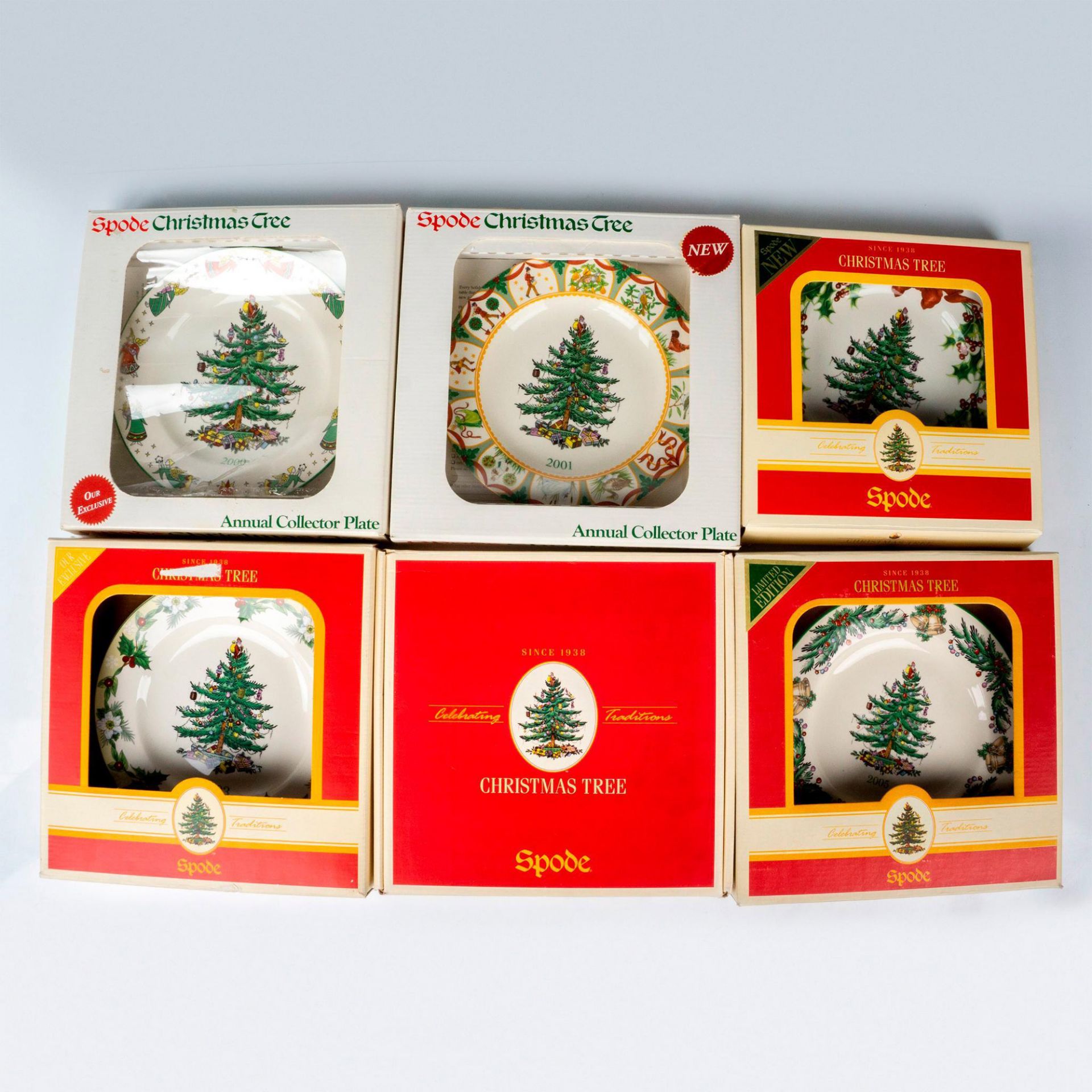 6pc Spode Porcelain Christmas Tree Year Plates, 2000 to 2005 - Image 4 of 4