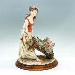Capodimonte Giuseppe Armani Figurine, Lady With Flower Cart