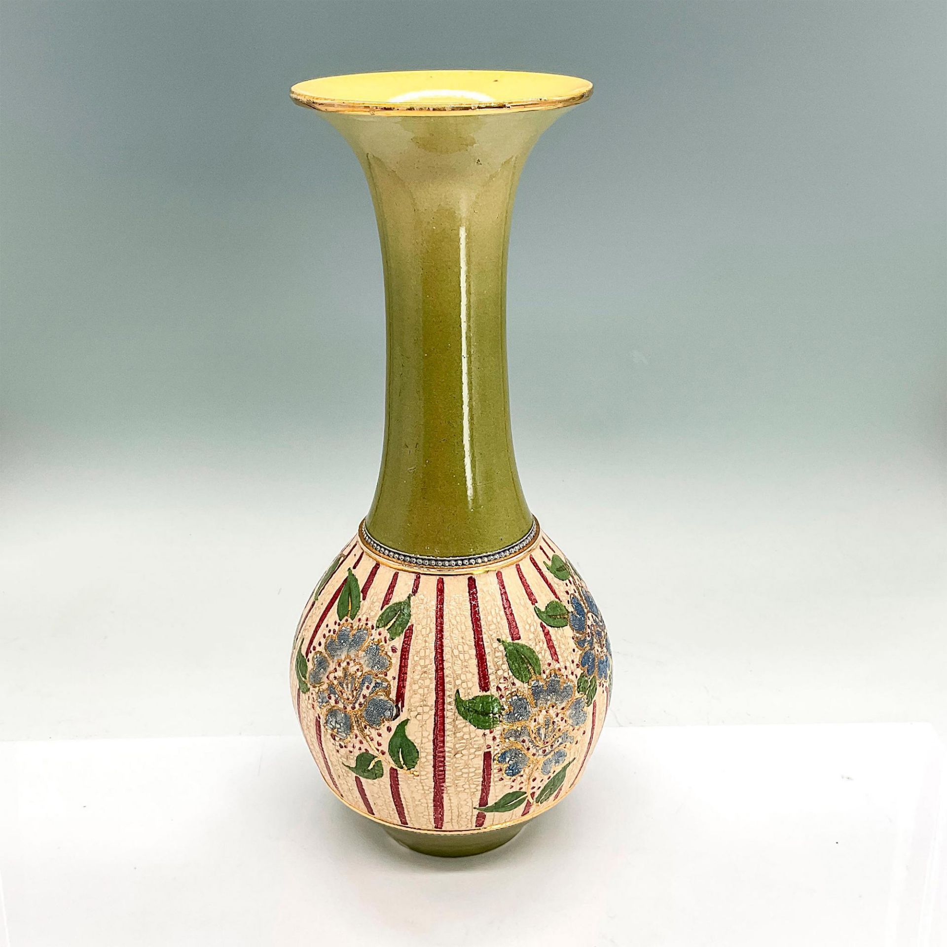 Royal Doulton Hand Painted Vase, Flowers - Image 2 of 3