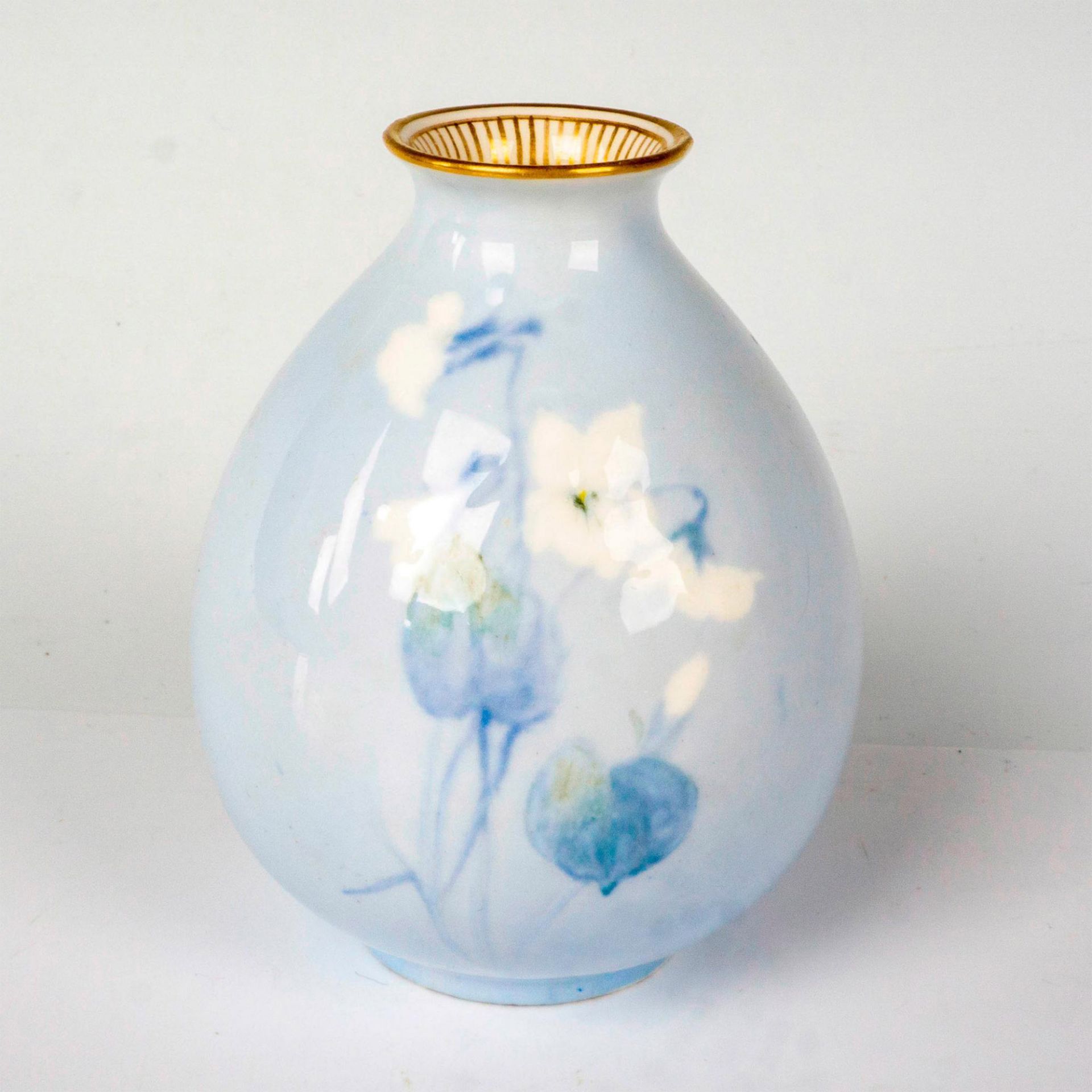 Royal Doulton Small Hand Painted Vase, Art Nouveau Floral - Image 2 of 3