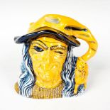 Royal Doulton Yellow Flambe Large Character Jug, The Witch