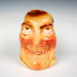 Sarreguemines Majolica Character Jug, Raised Eyes