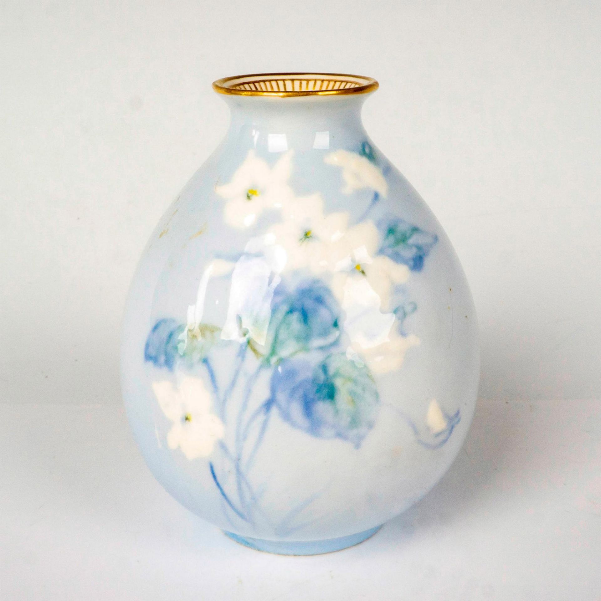 Royal Doulton Small Hand Painted Vase, Art Nouveau Floral