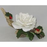 Boehm Porcelain Flower Sculpture, Christmas Rose F204