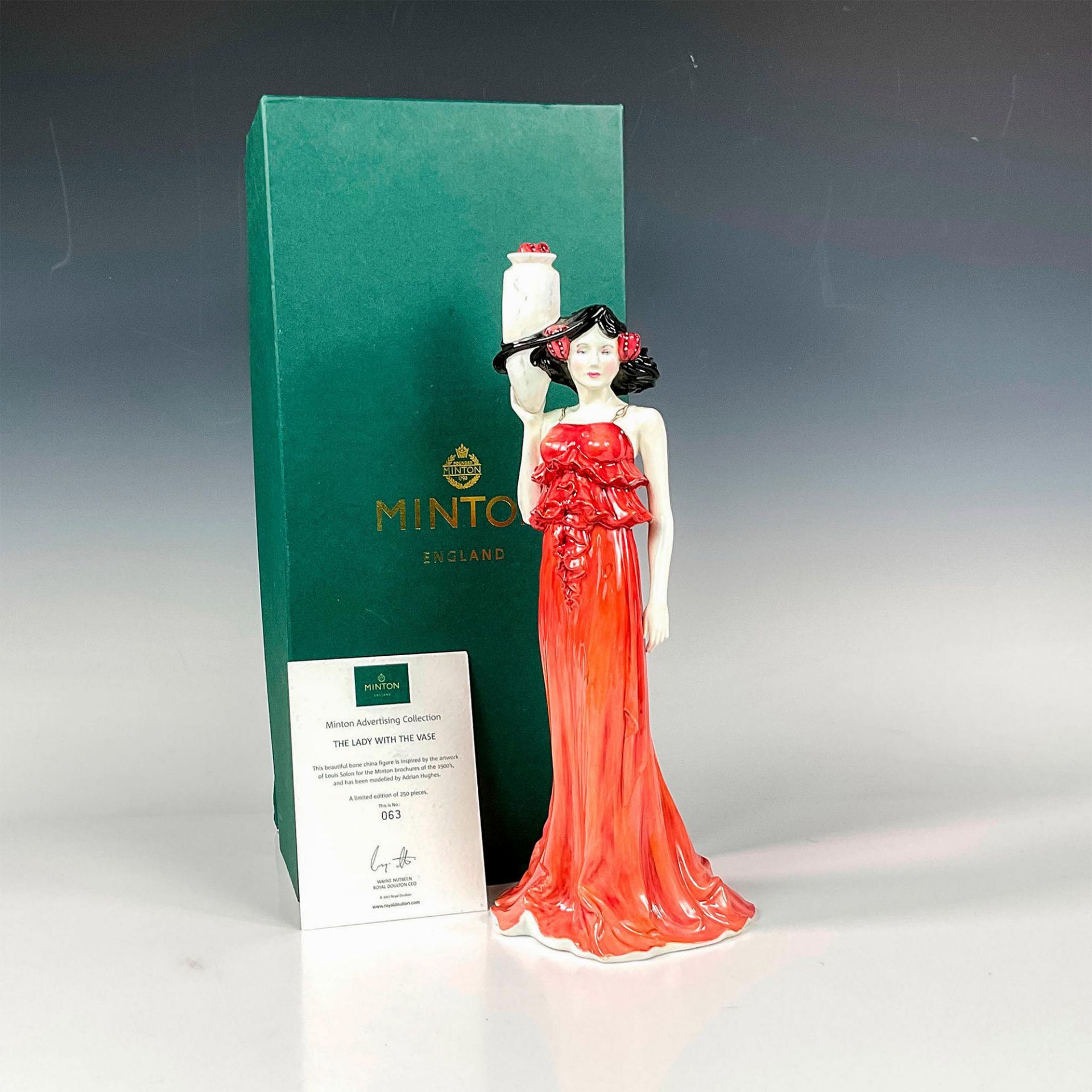 Minton Bone China Figurine, The Lady With The Vase - Image 3 of 4