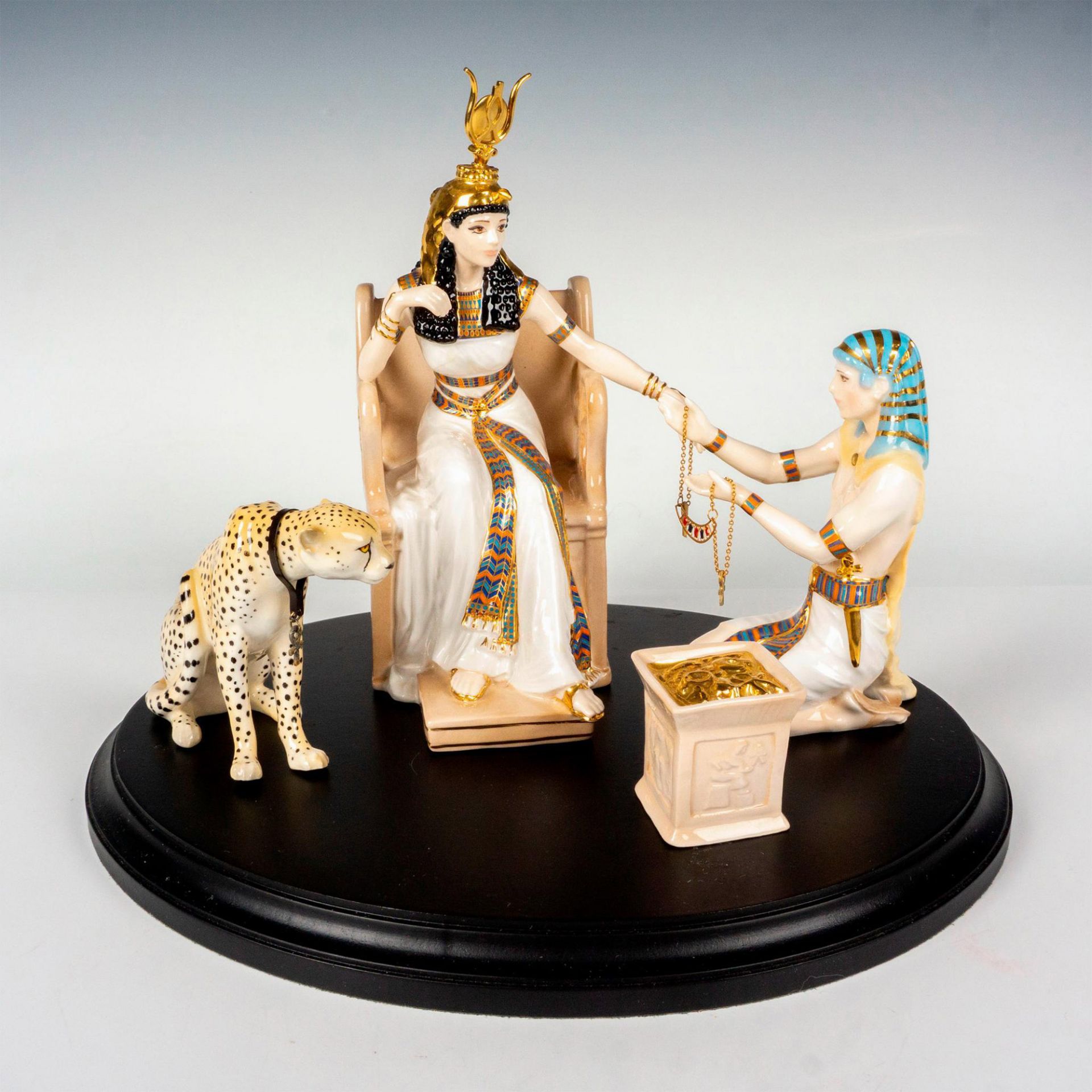 4pc Royal Worcester Tableau, The Jewels of Cleopatra - Image 2 of 9