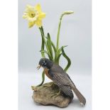Boehm Limited Edition Bird Figurine, Robin With Daffodils