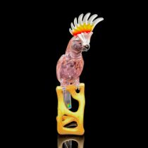 Swarovski Crystal Figurine, Red Cockatoo