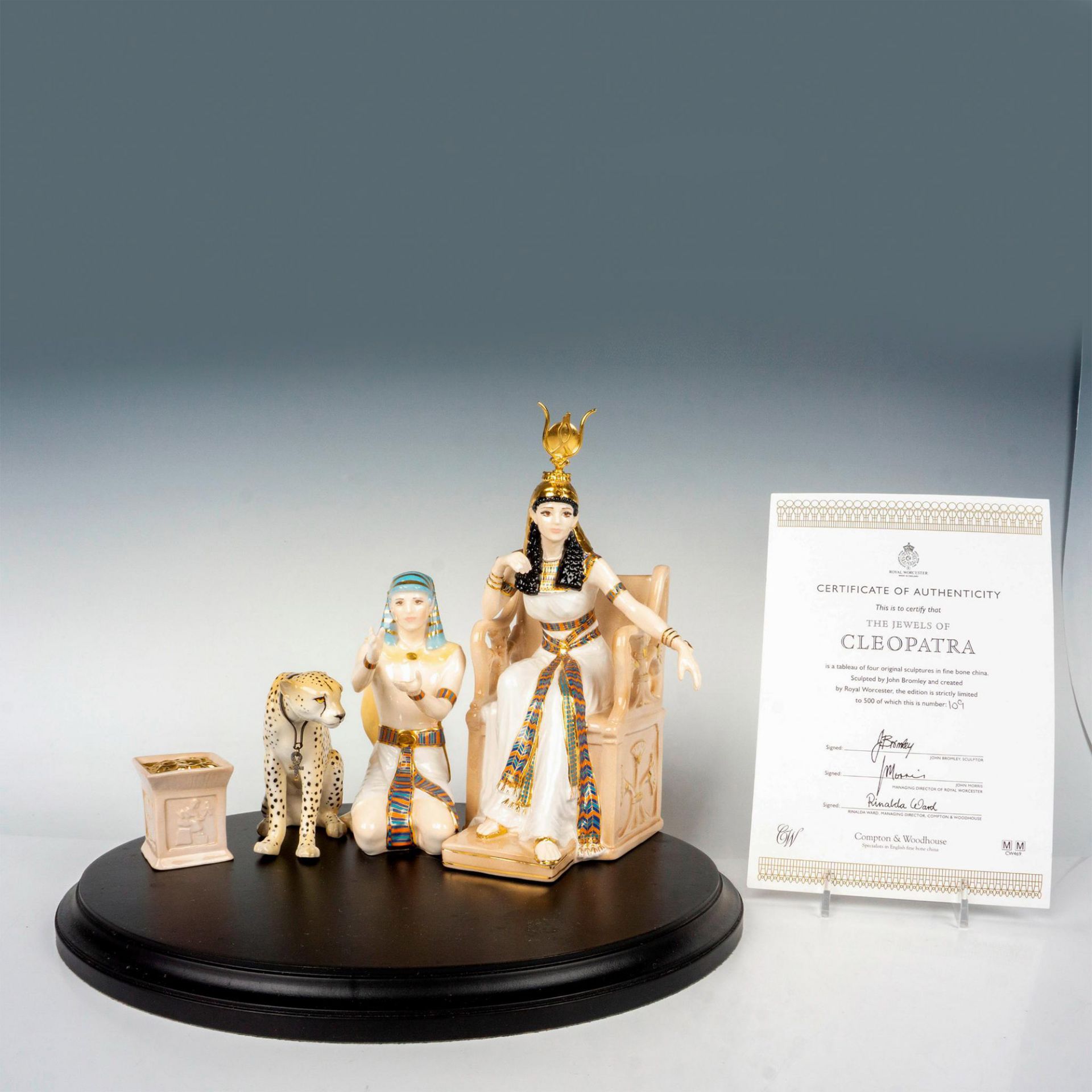 4pc Royal Worcester Tableau, The Jewels of Cleopatra - Image 8 of 9