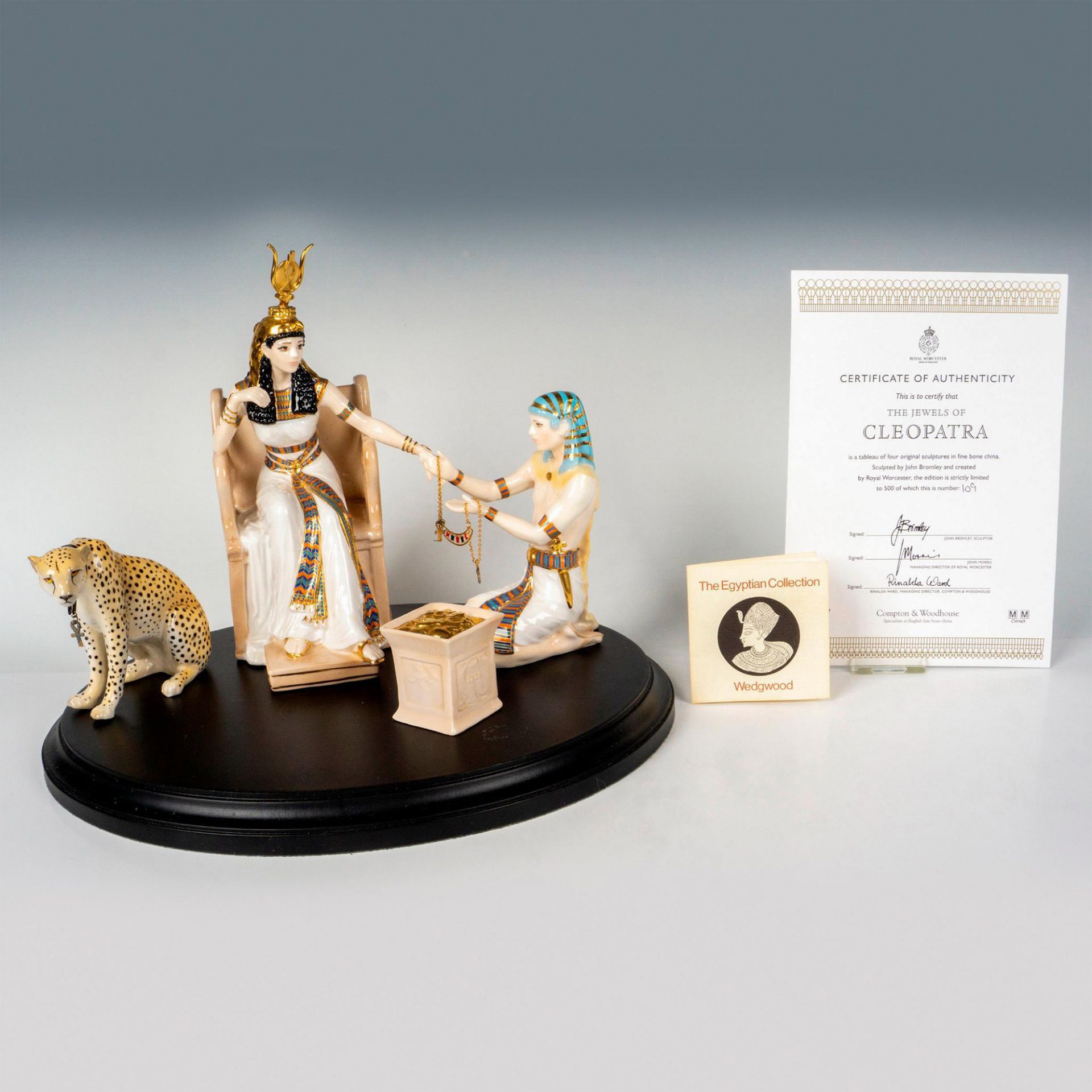 4pc Royal Worcester Tableau, The Jewels of Cleopatra - Image 9 of 9