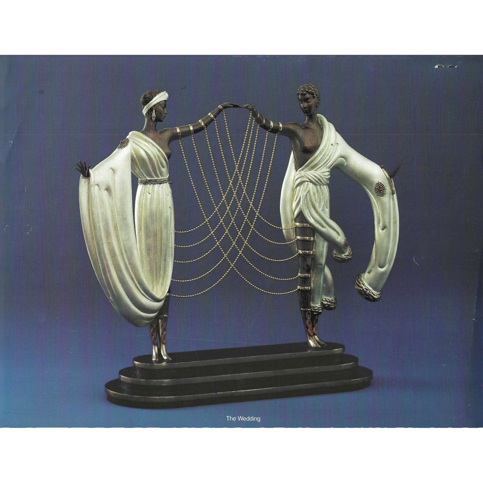 Erte (French, 1892-1990) Bronze Sculpture Signed, Wedding - Image 14 of 15