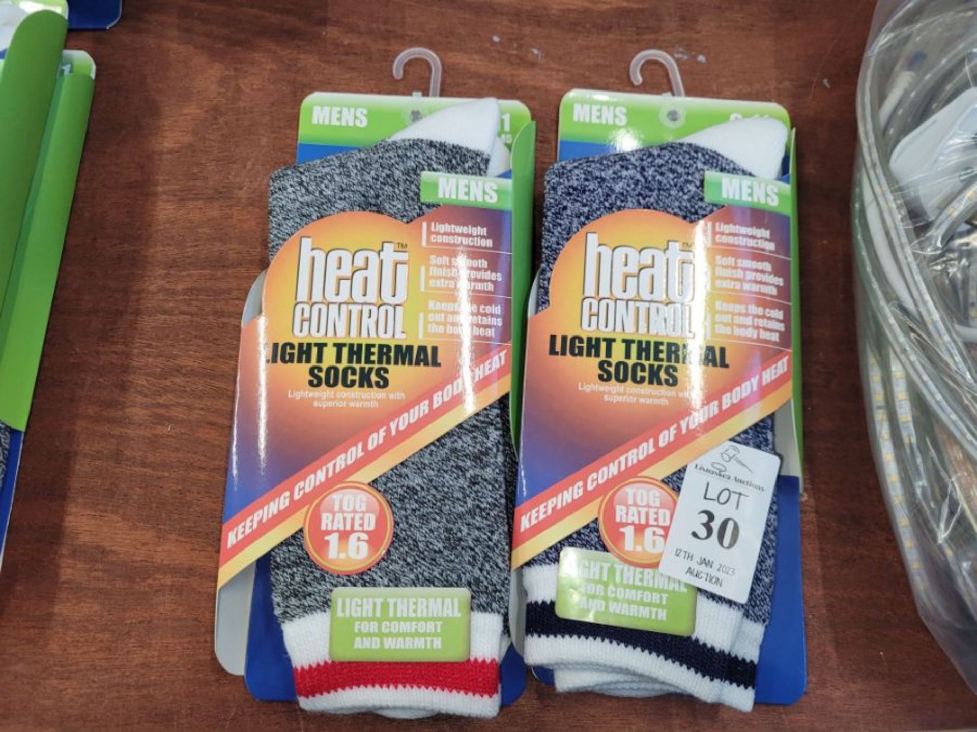 2x HEAT CONTROL LIGHT THERMAL SOCKS