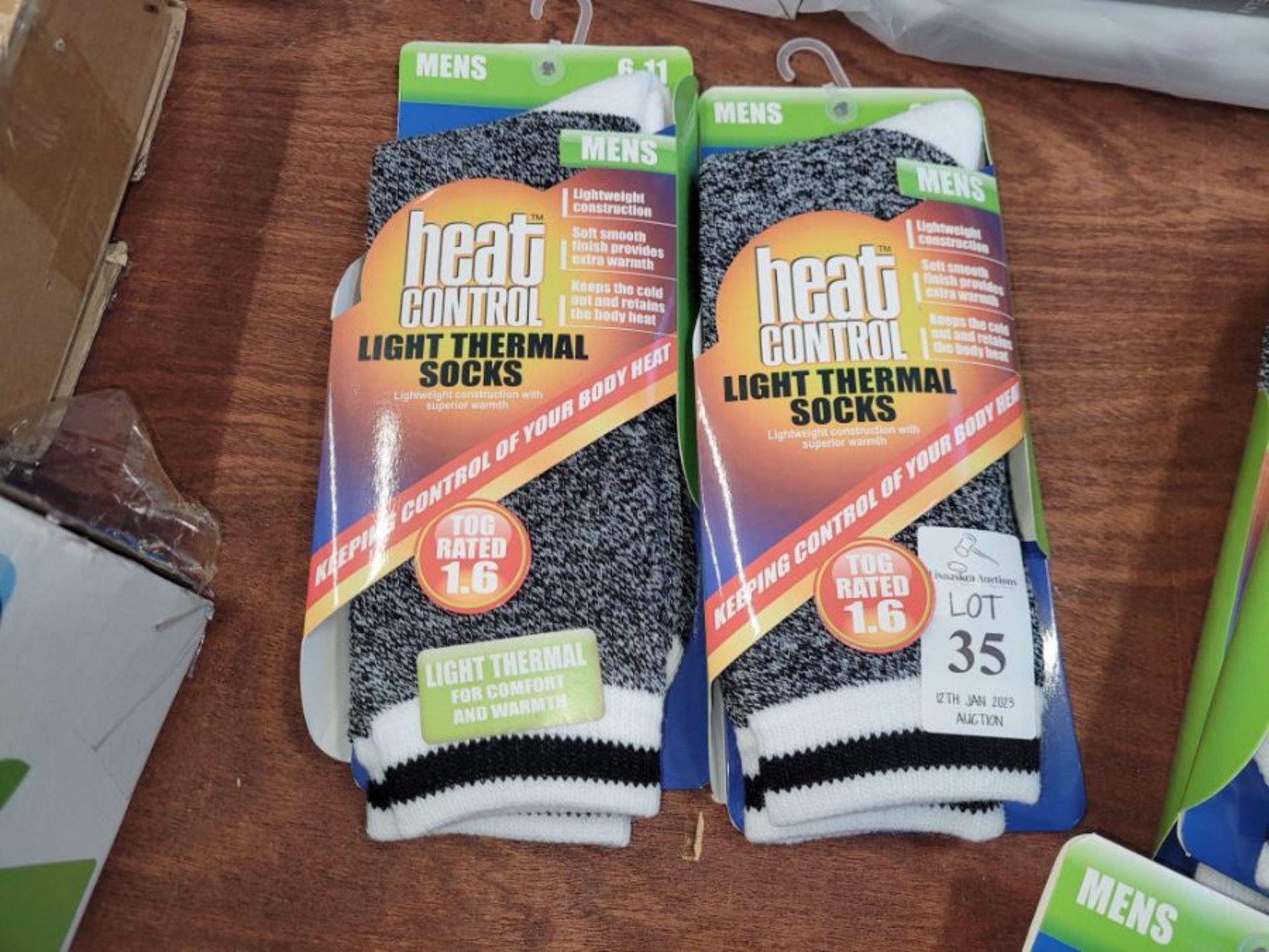 2x HEAT CONTROL LIGHT THERMAL SOCKS