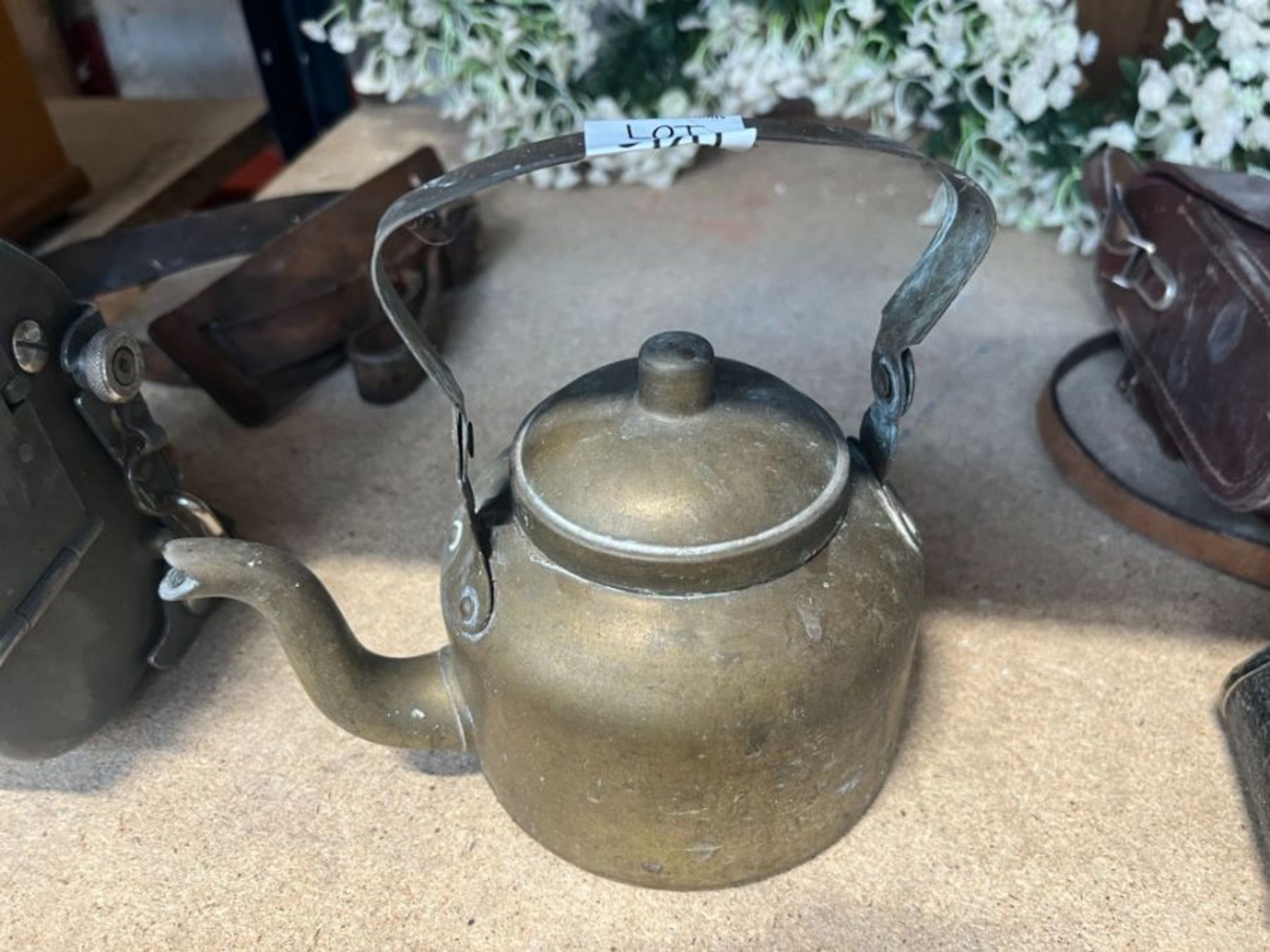 OLD BRASS TEAPOT