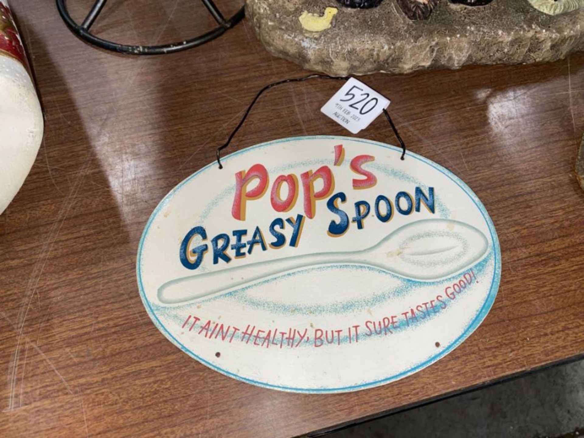 POP'S GREASY SPOON WALL HANGING