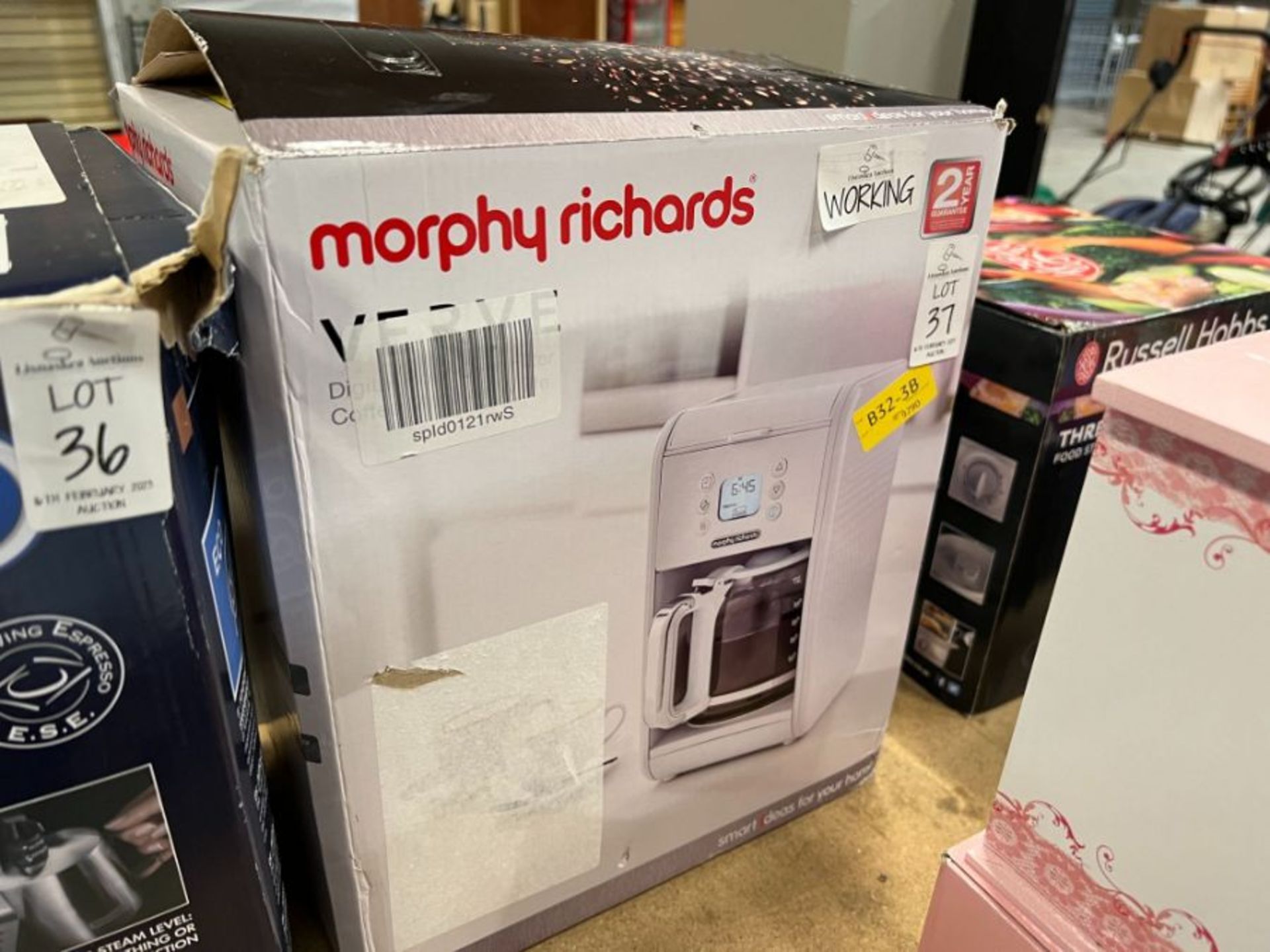 MORPHY RICHARDS VERVE DIGITAL COFFEE MACHINE (WORKING)