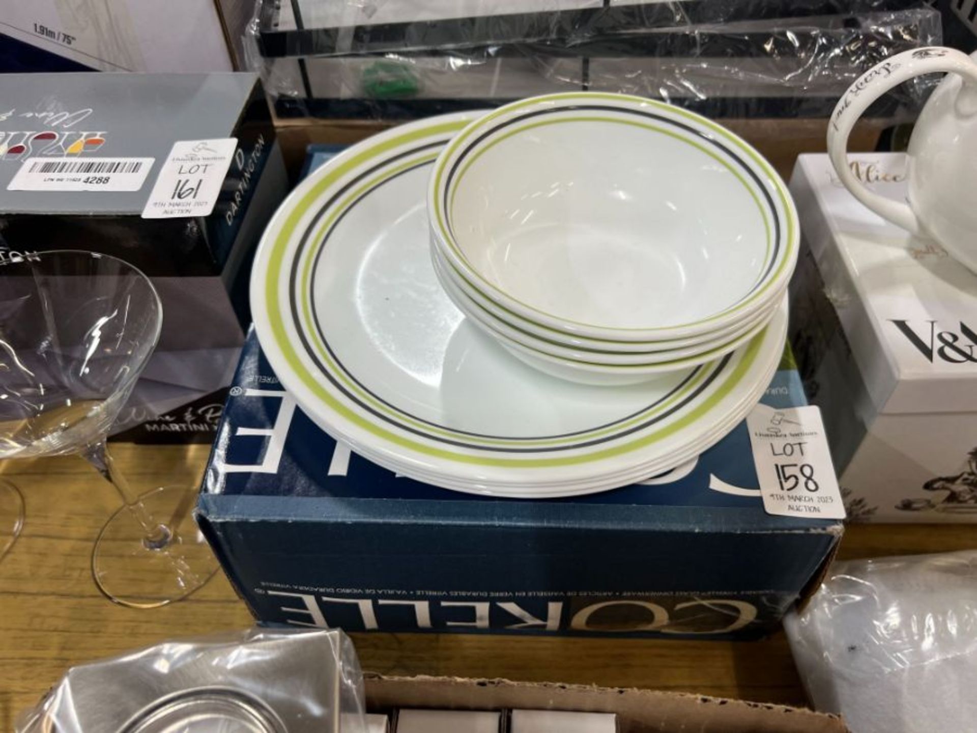 CORELLE 8PC BOWL & PLATE SET