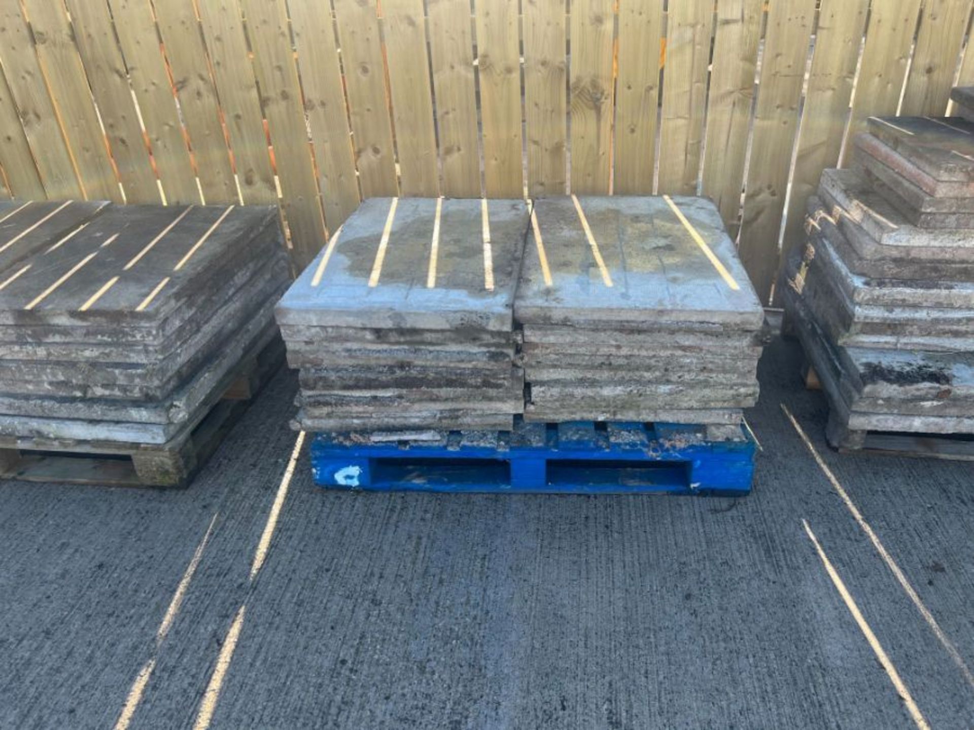 BLUE PALLET OF PAVING FLAGS - LOCATED AT CASTLE ARCHDALE CARAVAN PARK - **BUYER TO HAVE IT REMOVED