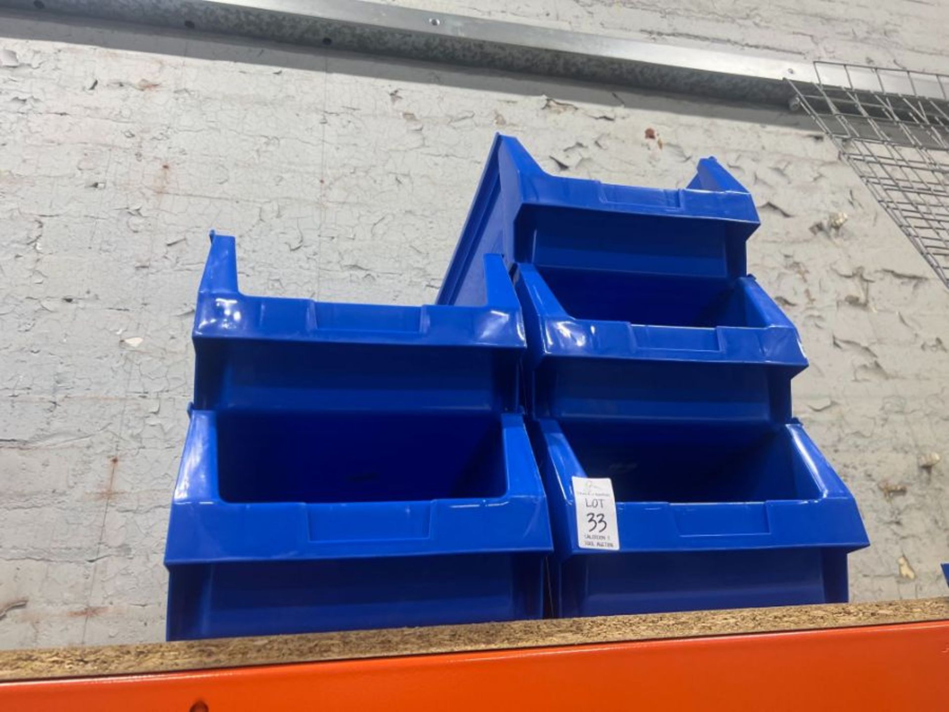 5X BLUE TOOL STORAGE STACKING TUBS