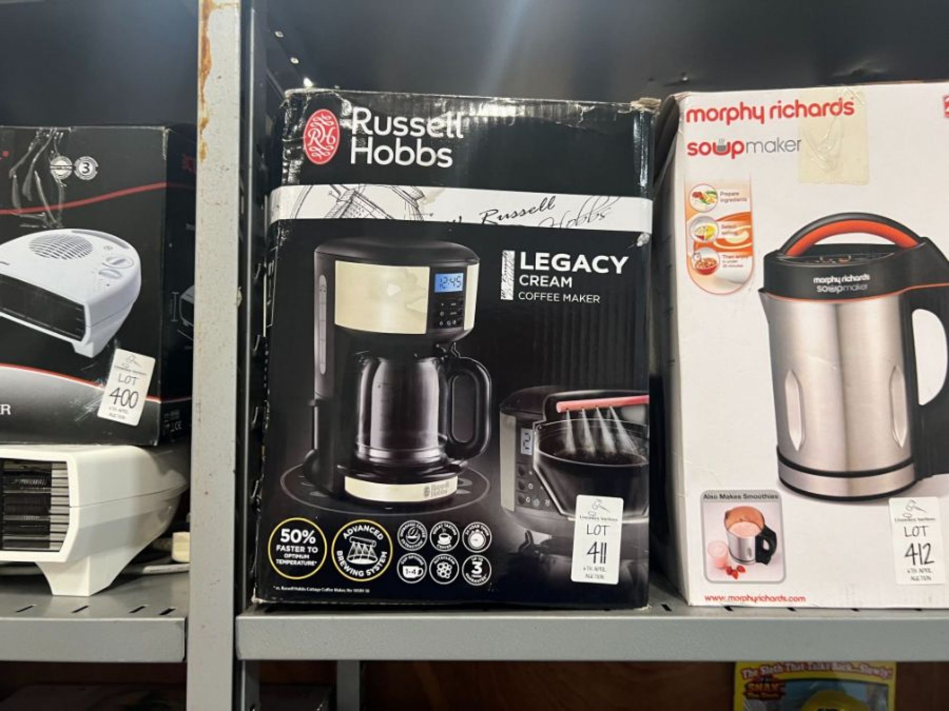 RUSSELL HOBBS LEGACY CREAM COFFEE MAKER