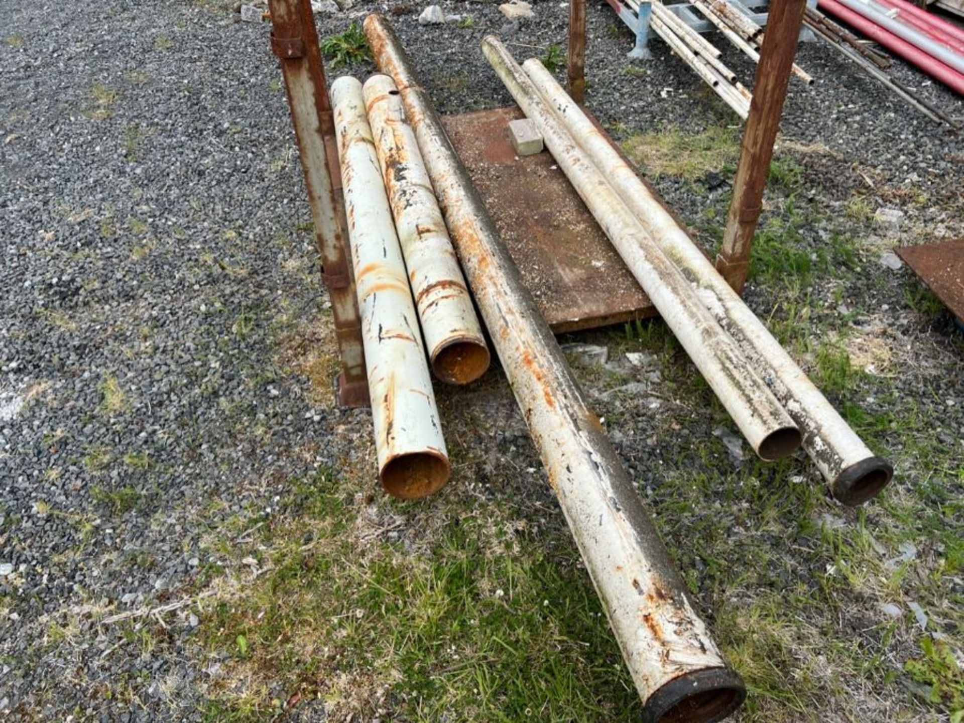 3X ASSORTED LENGTHS OF 6” HEAVY STEEL PIPE
