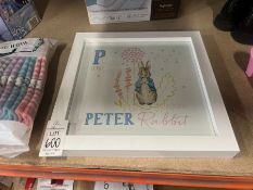 FRAMED P IS FOR PETER RABBIT KIDS PICTURE