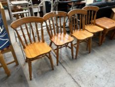 SET OF 4X PINE KITCHEN CHAIRS