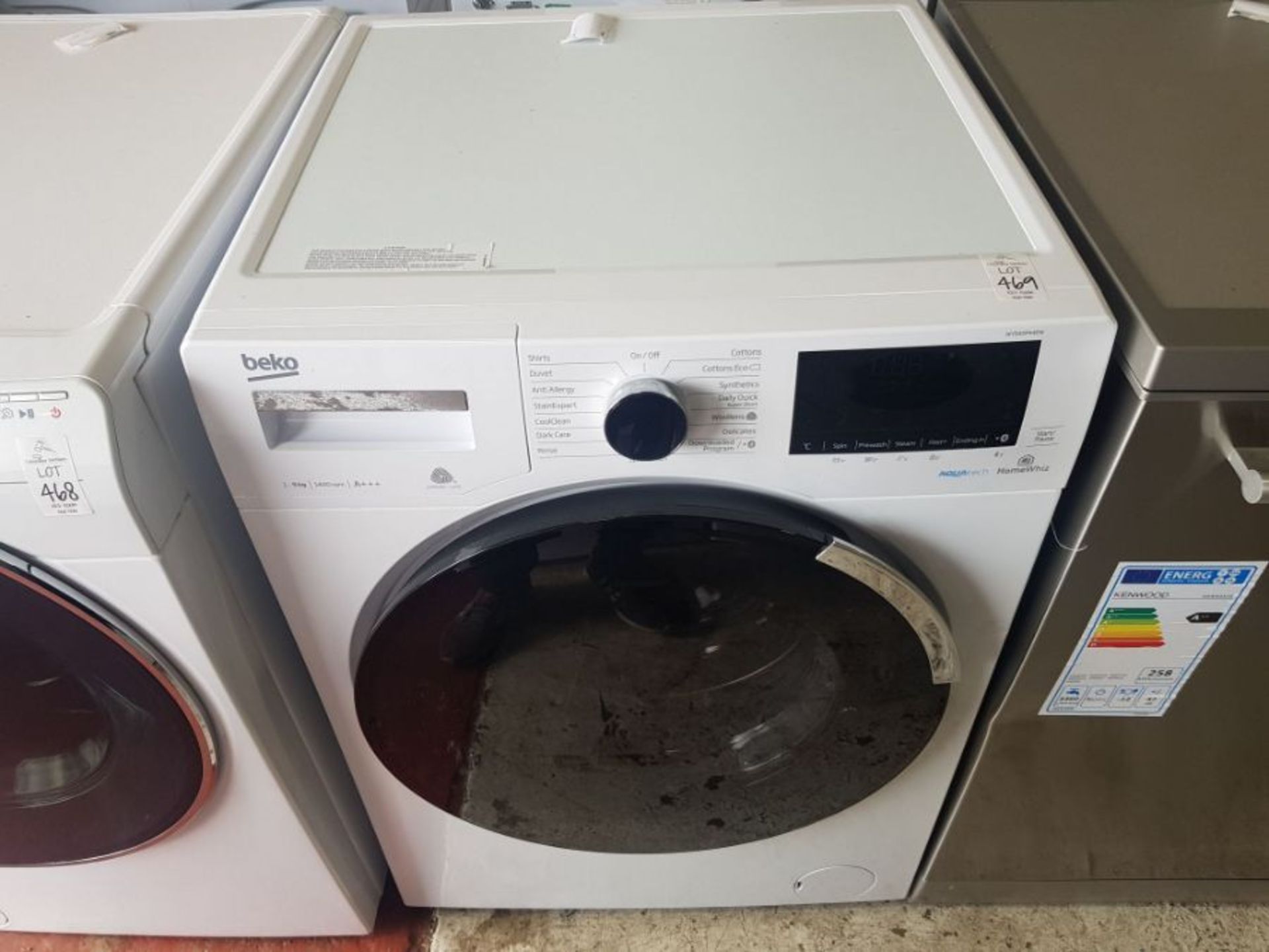 BEKO WY940P44EW 9KG WASHING MACHINE (VAT TO BE ADDED TO HAMMER PRICE)