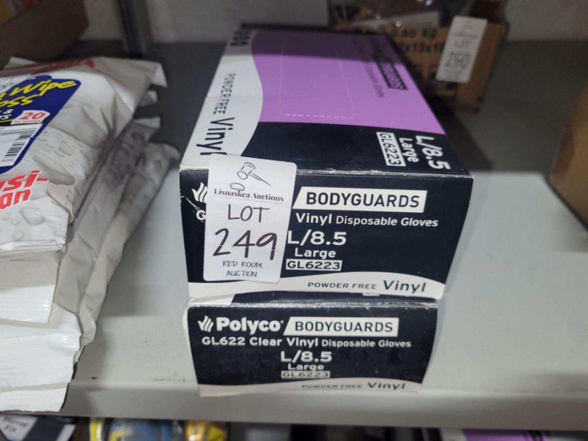 2x POLYCO BODYGUARDS GL622 CLEAR VINYL DISPOSABLE GLOVES - Image 2 of 2