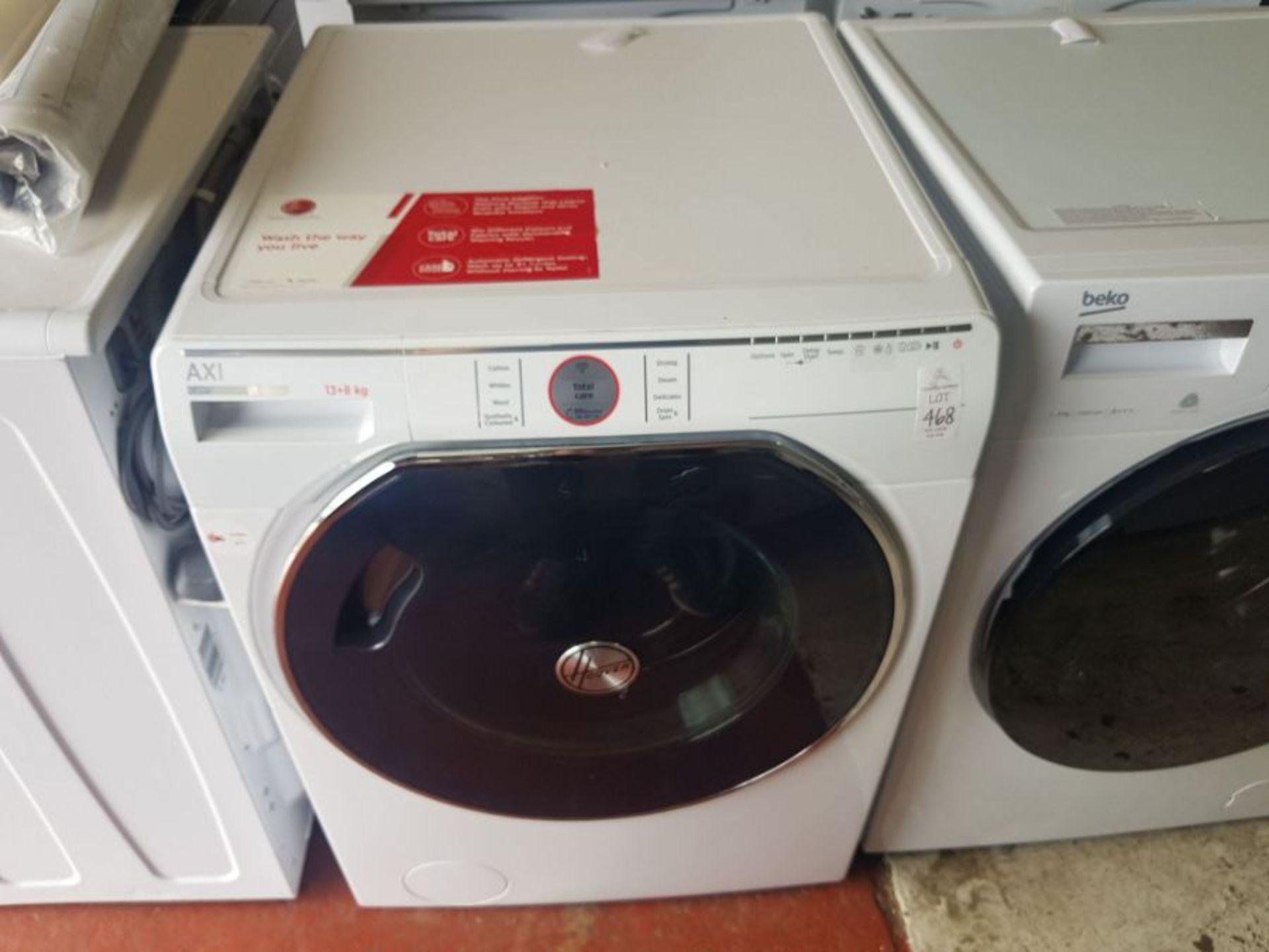 HOOVER AWDPD4148LH1-80 WASHING DRYER MACHINE 13+8KG (VAT TO BE ADDED TO HAMMER PRICE) - Image 2 of 4