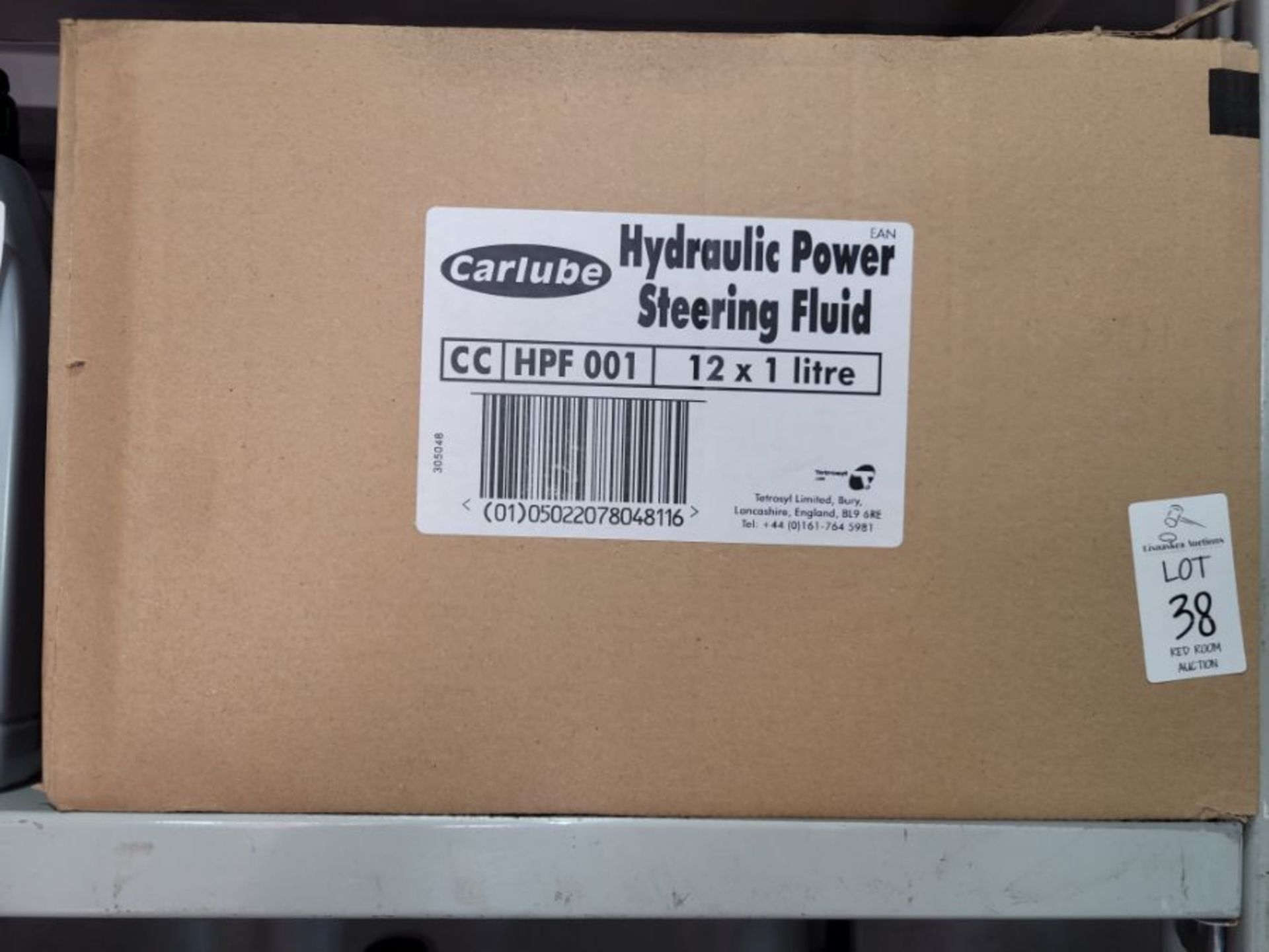 BOX OF 12X1L HYDRAULIC POWER STEERING OIL - Image 2 of 2