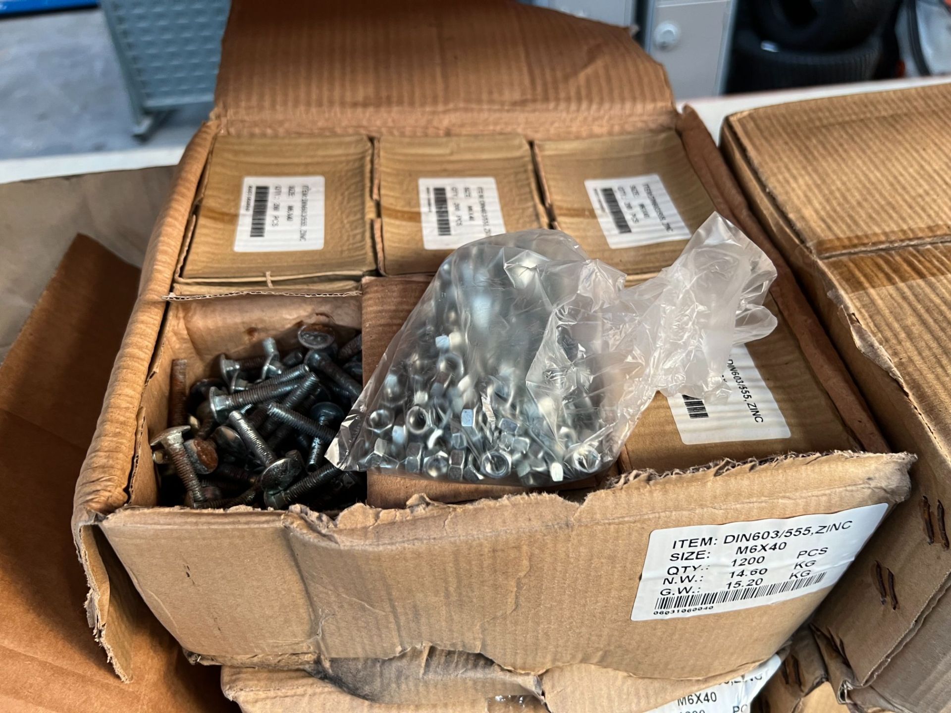 BOX OF 1200X M6 X 40 NUTS & BOLTS