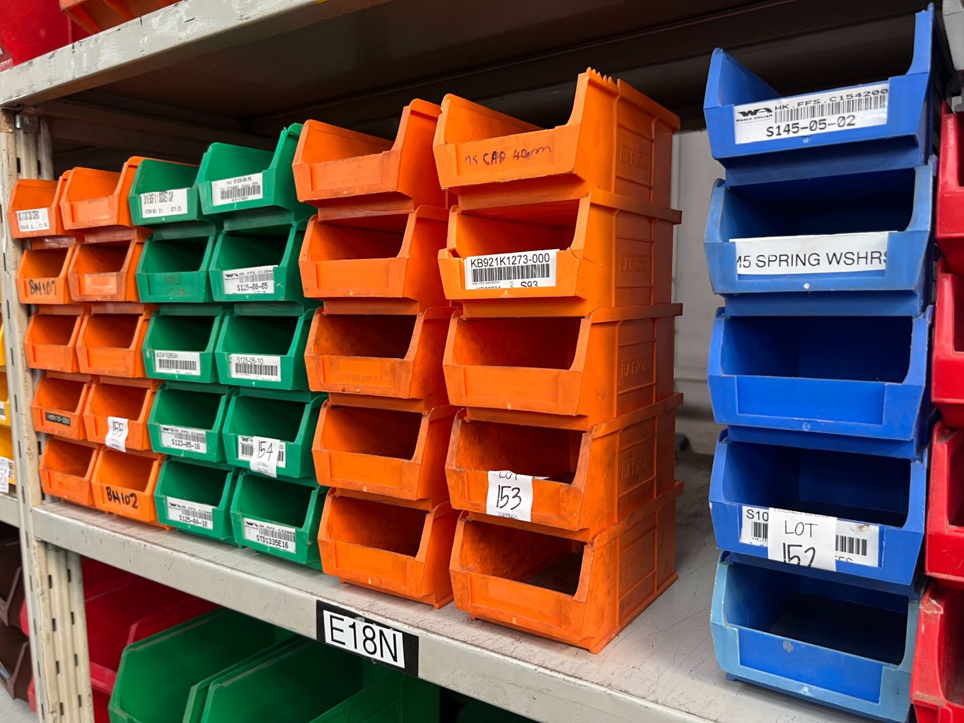 10X SMALL ORANGE BARTON STORAGE TUBS