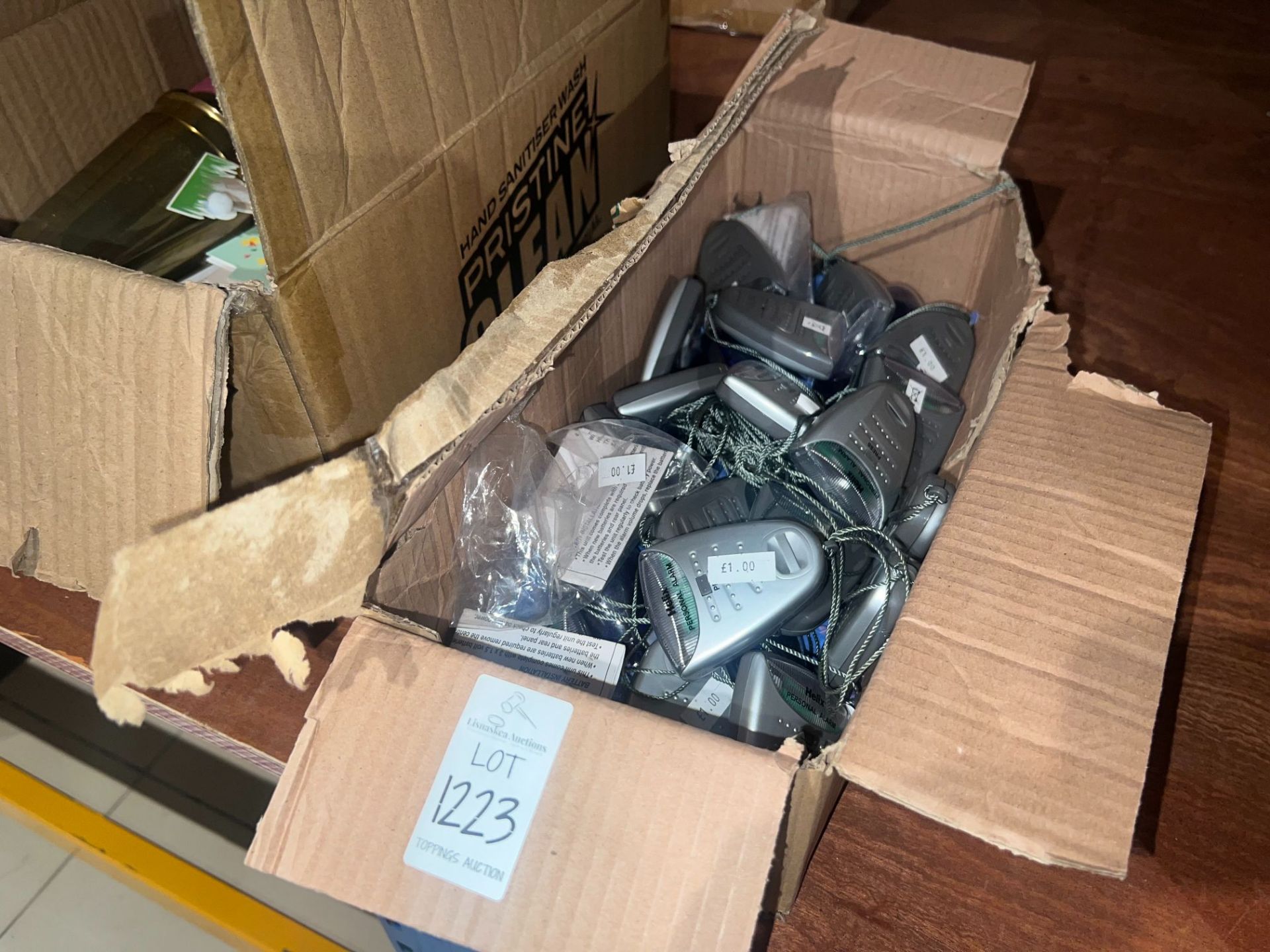 BOX OF PERSONAL ALARMS