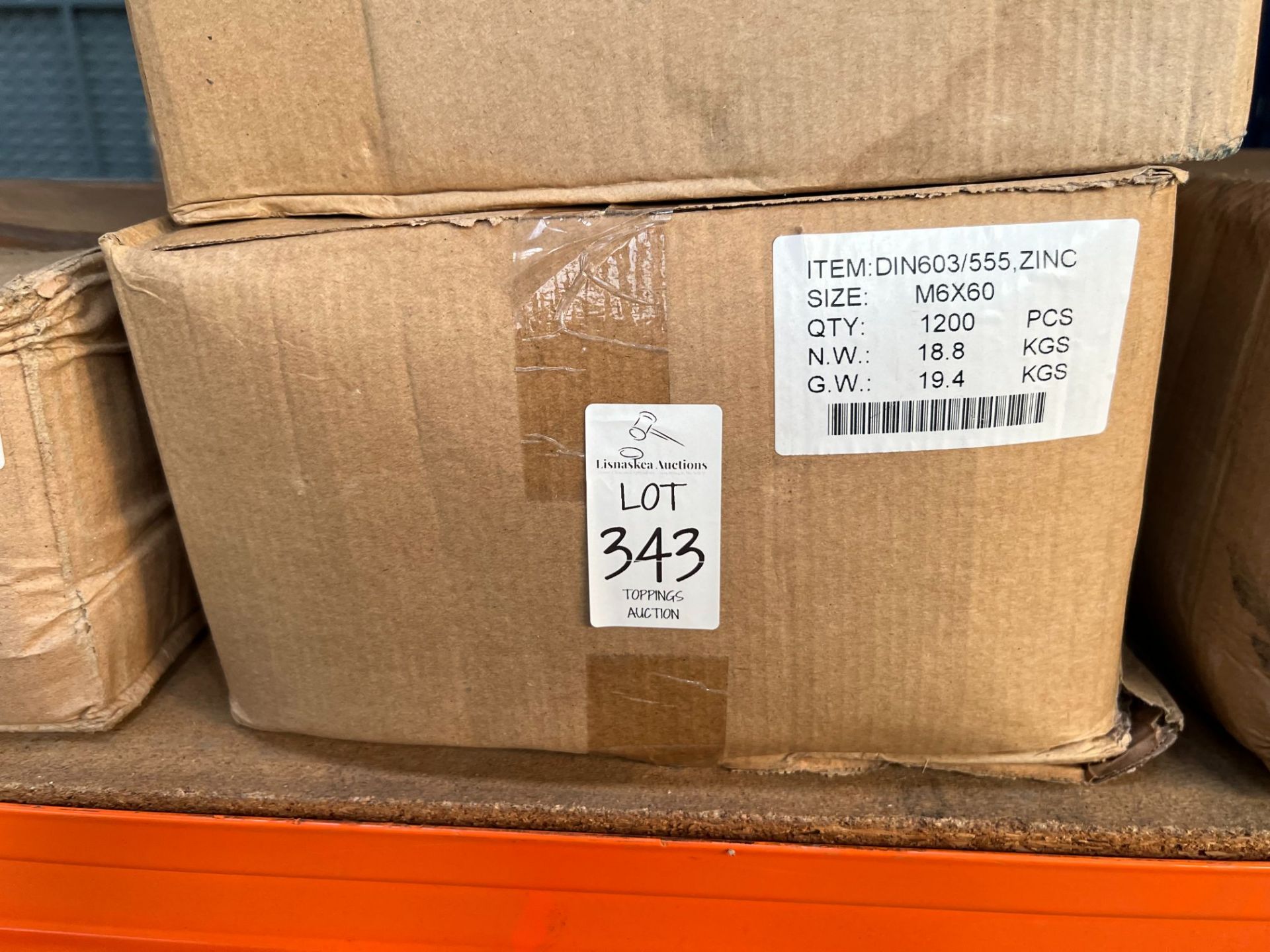 BOX OF 1200X M6 X 60 NUTS & BOLTS
