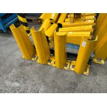 4X YELLOW STEEL PALLET RACKING SAFETY GUARDS