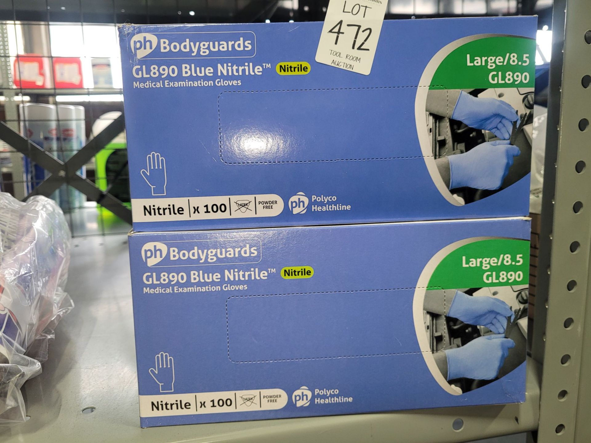 2X BOXES OF BODYGUARD GL890 BLUE NITRILE MEDICAL EXAMINATION GLOVES