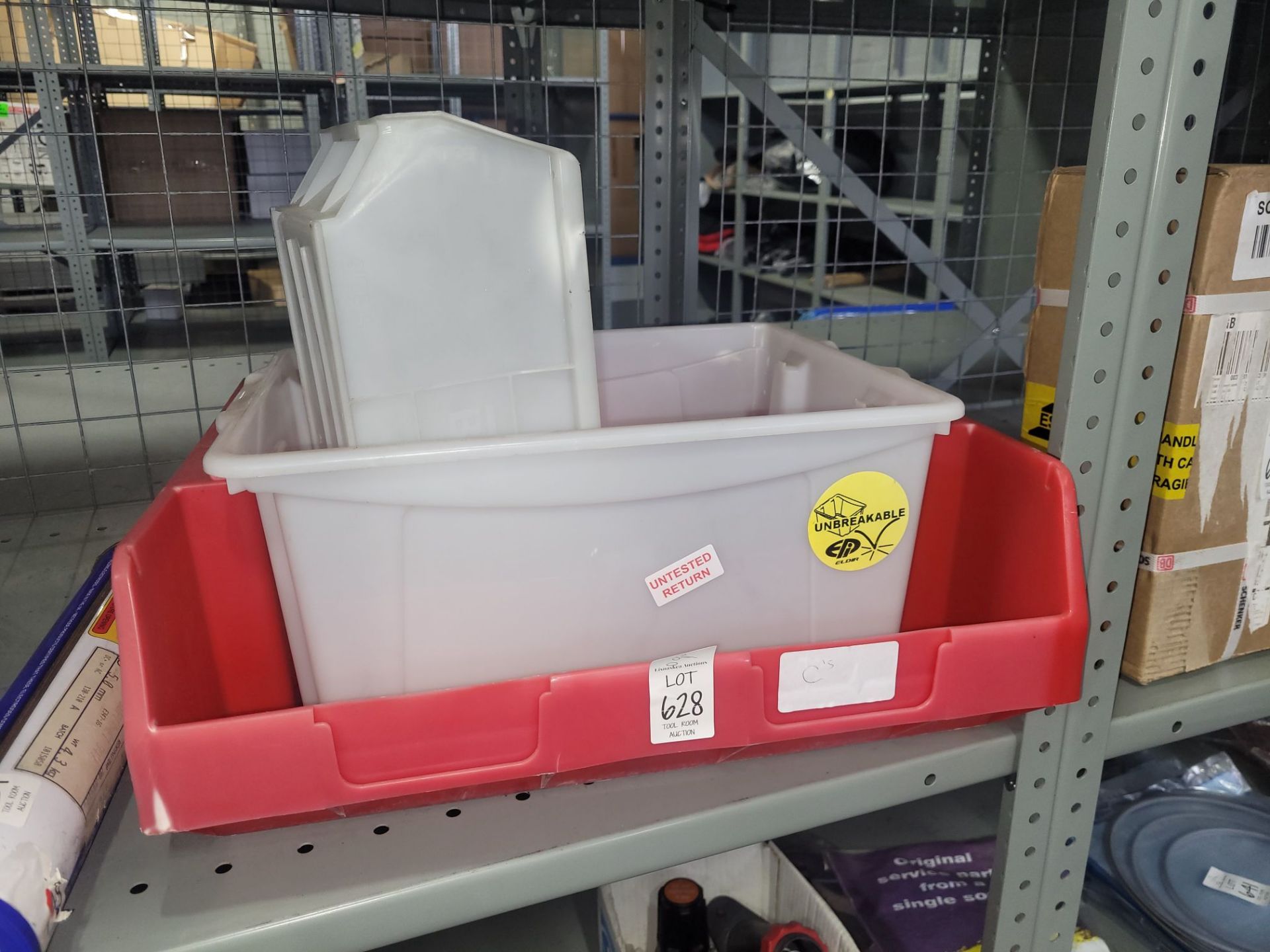 3 PLASTIC STORAGE BOXES