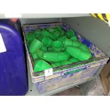 CRATE OF GREEN RUBBER COVERS